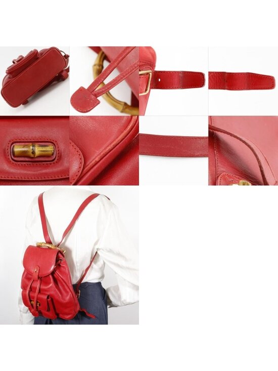 Gucci Bamboo Mini Backpack 003 Leather